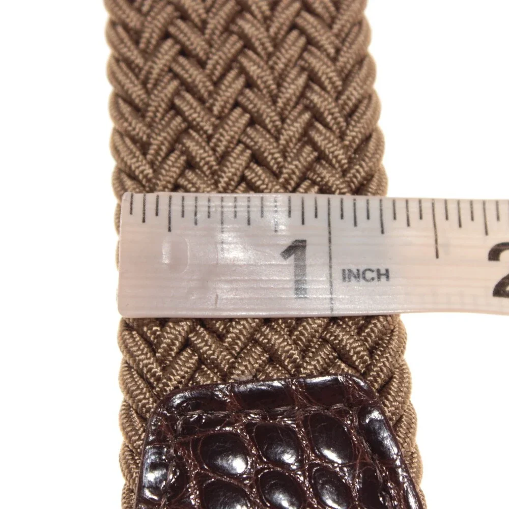 Torino Leather Company NWT Braided / Woven Belt Size 36 US in Brown Leather